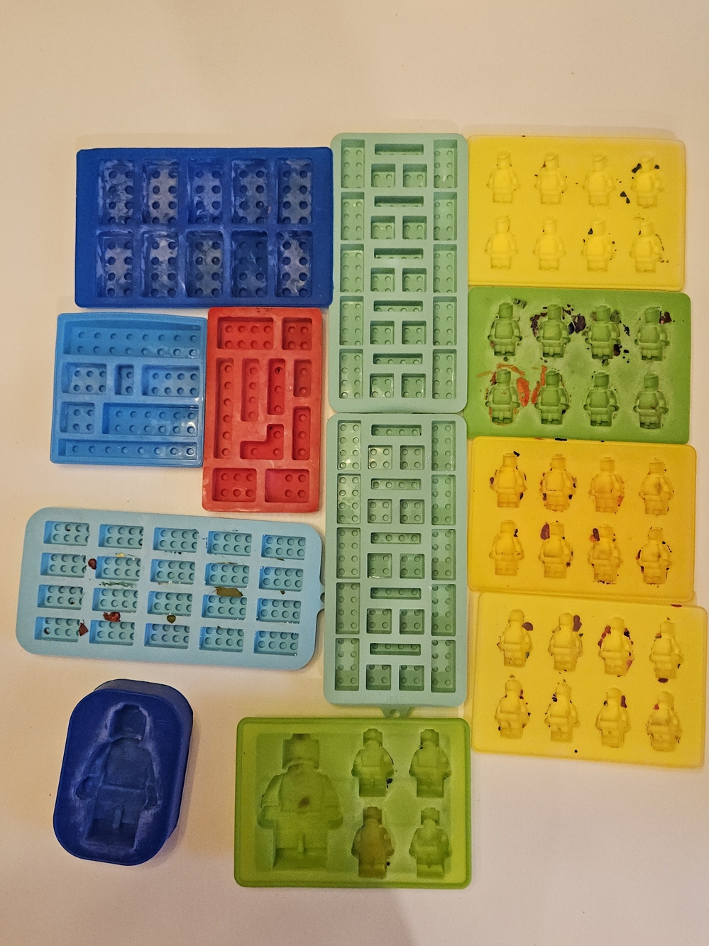 Assortrd LEGO type silicone molds (12)